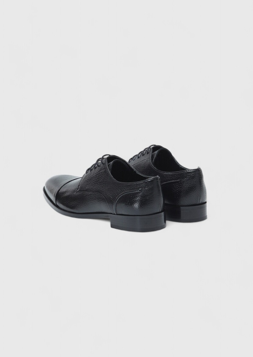 Black Leather Classical Shoes - 4