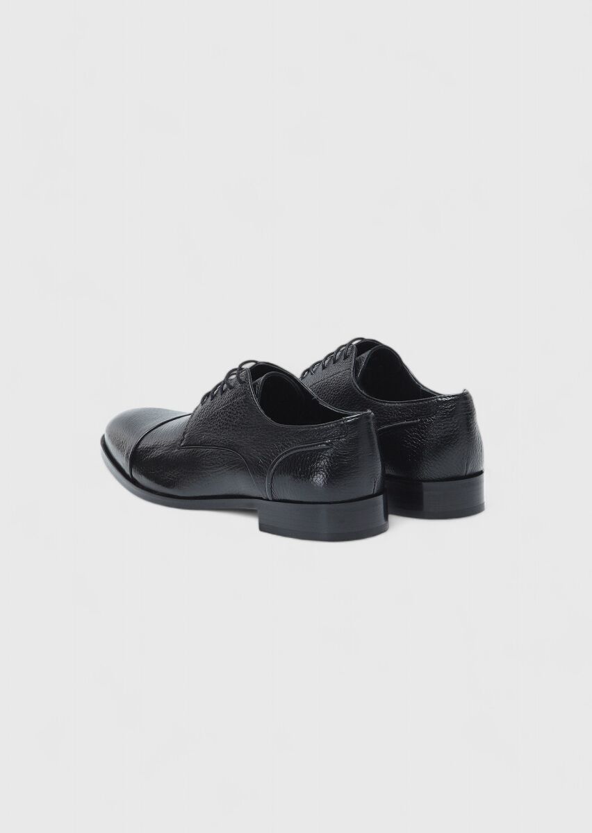 Black Leather Classical Shoes - 4