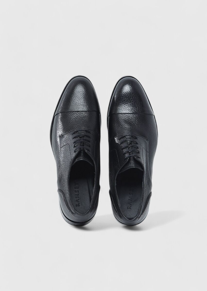 Black Leather Classical Shoes - 6