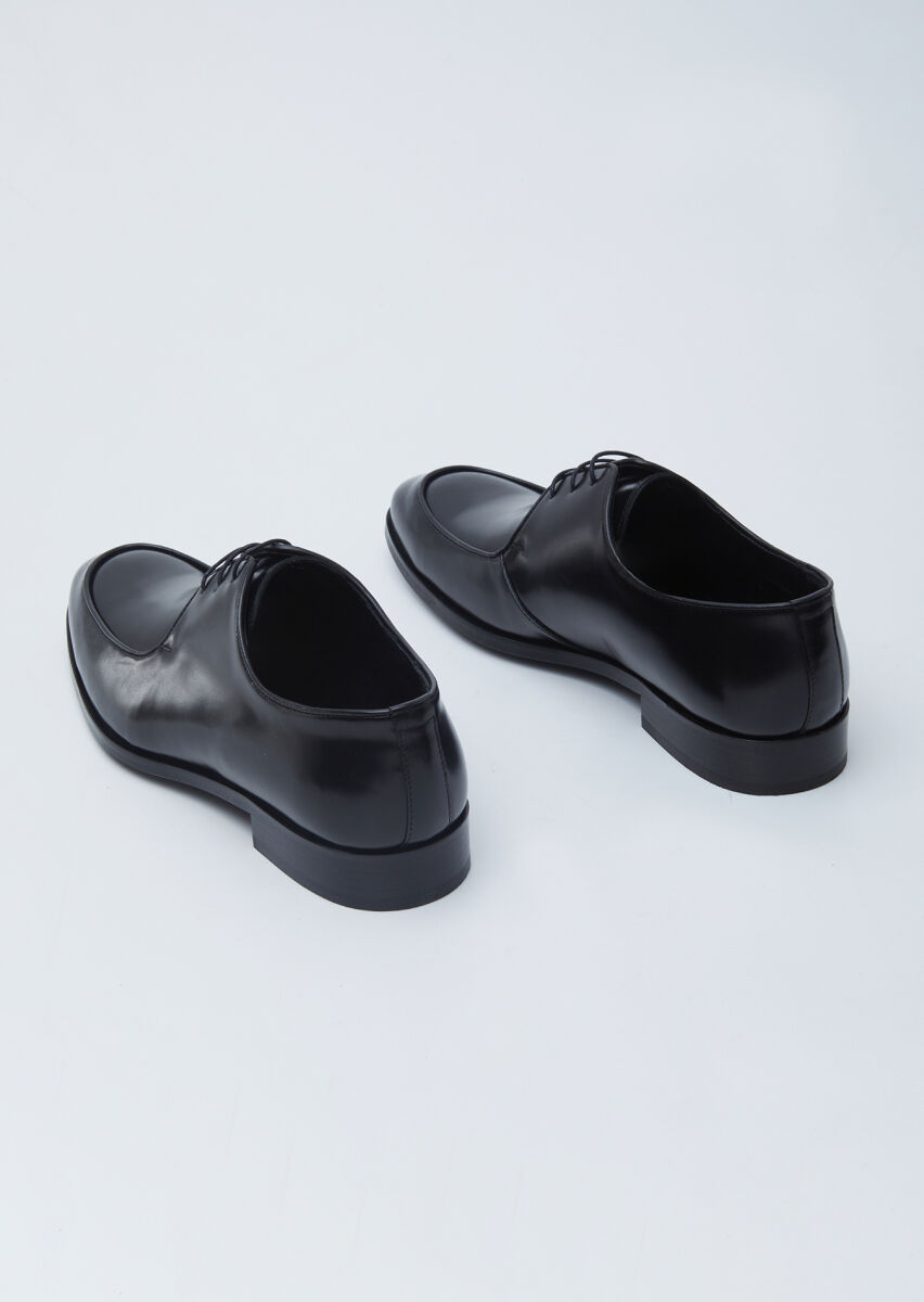 Black Leather Classical Shoes - 5