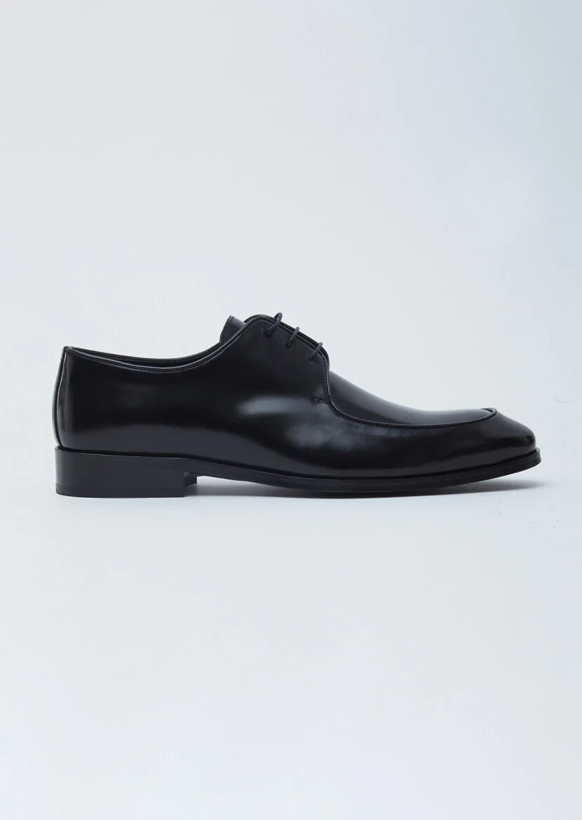 Black Leather Classical Shoes - 1