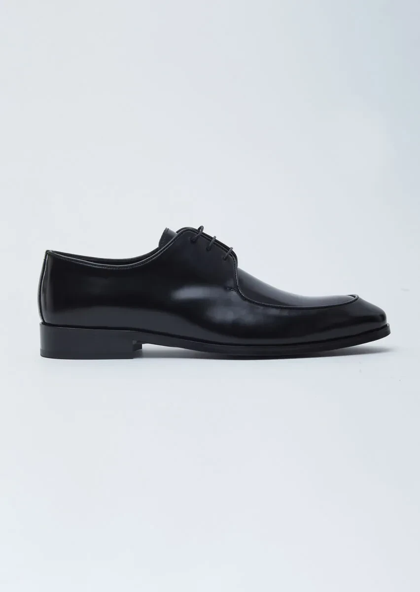 Black Leather Classical Shoes - 1