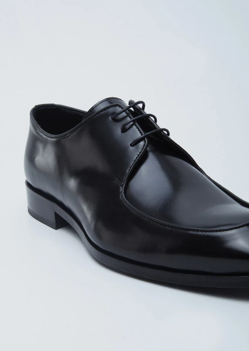 Black Leather Classical Shoes - 2