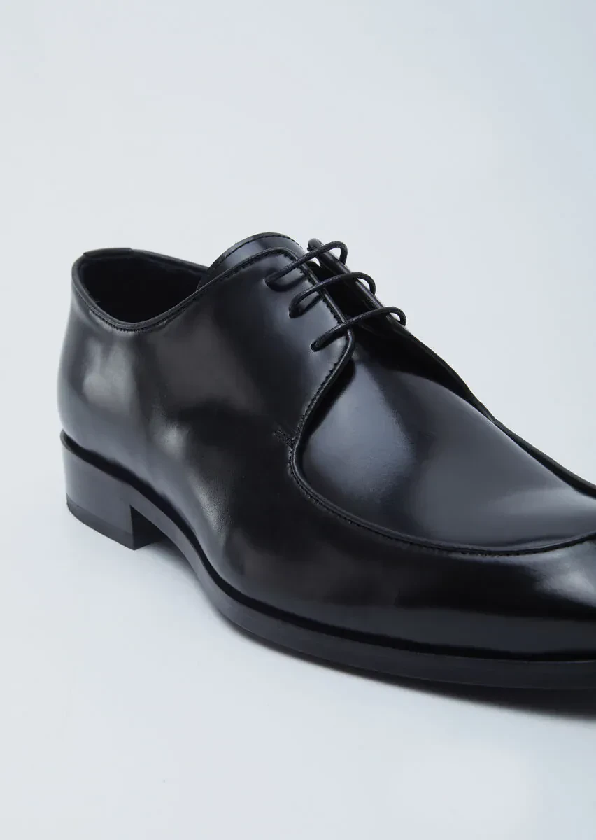 Black Leather Classical Shoes - 2