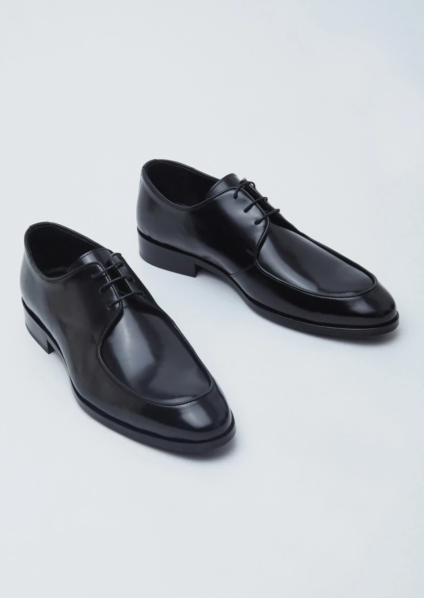 Black Leather Classical Shoes - 3