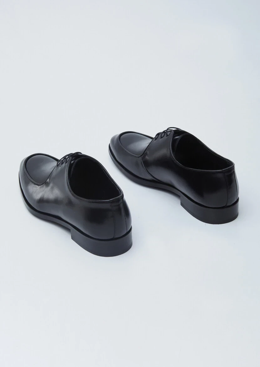 Black Leather Classical Shoes - 5