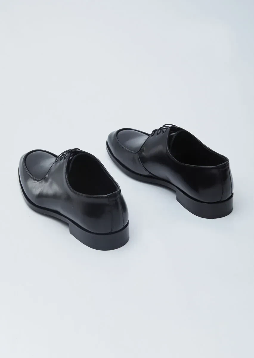 Black Leather Classical Shoes - 5
