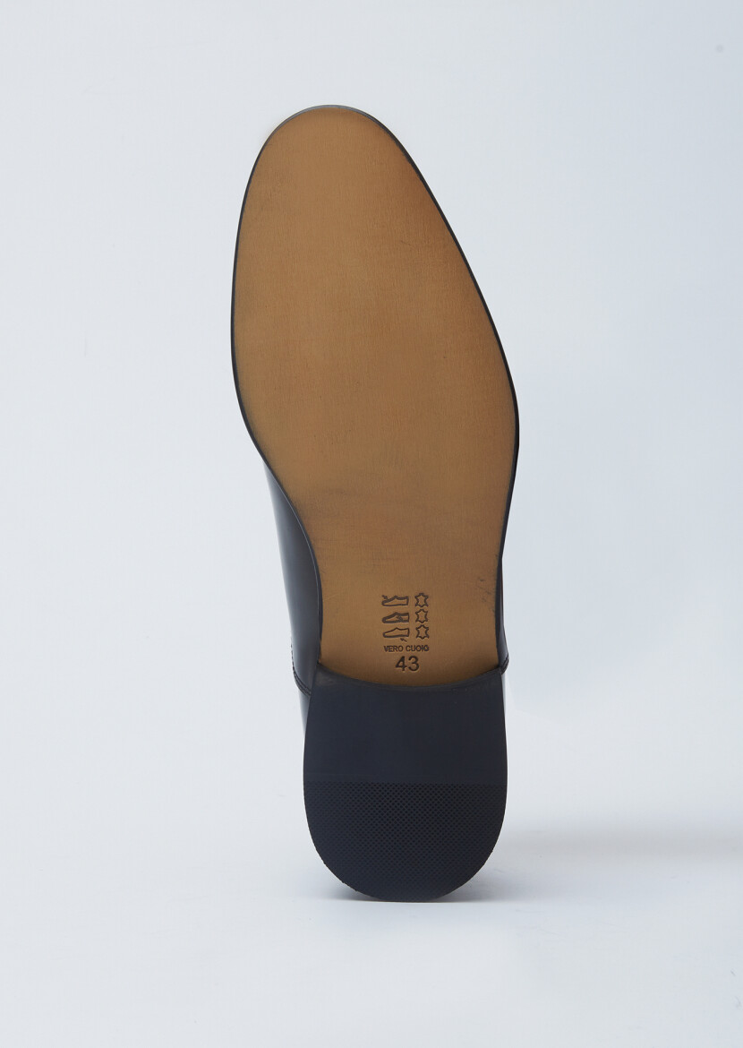 Black Leather Classical Shoes - 4