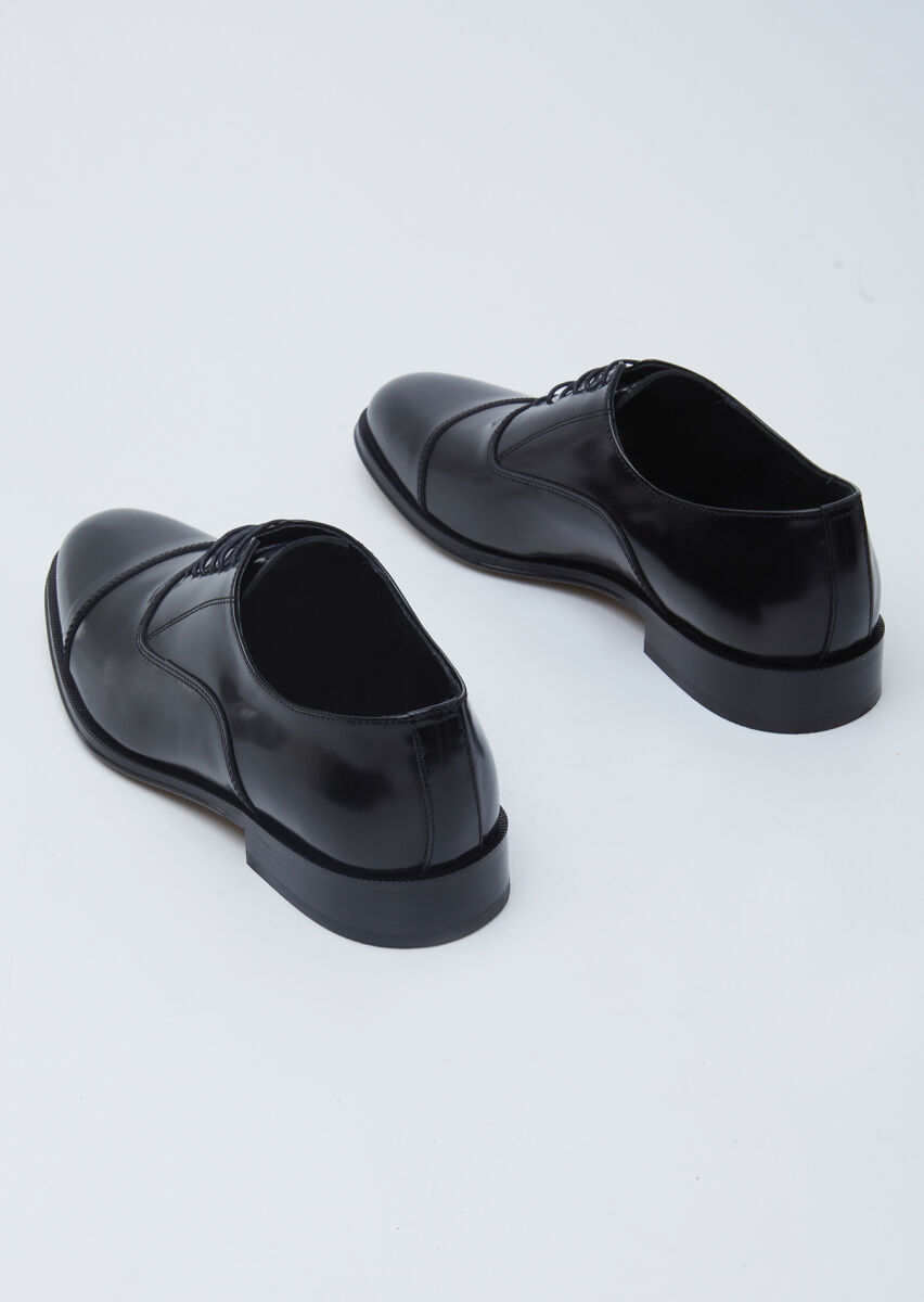 Black Leather Classical Shoes - 5
