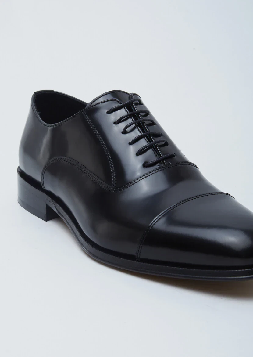 Black Leather Classical Shoes - 2