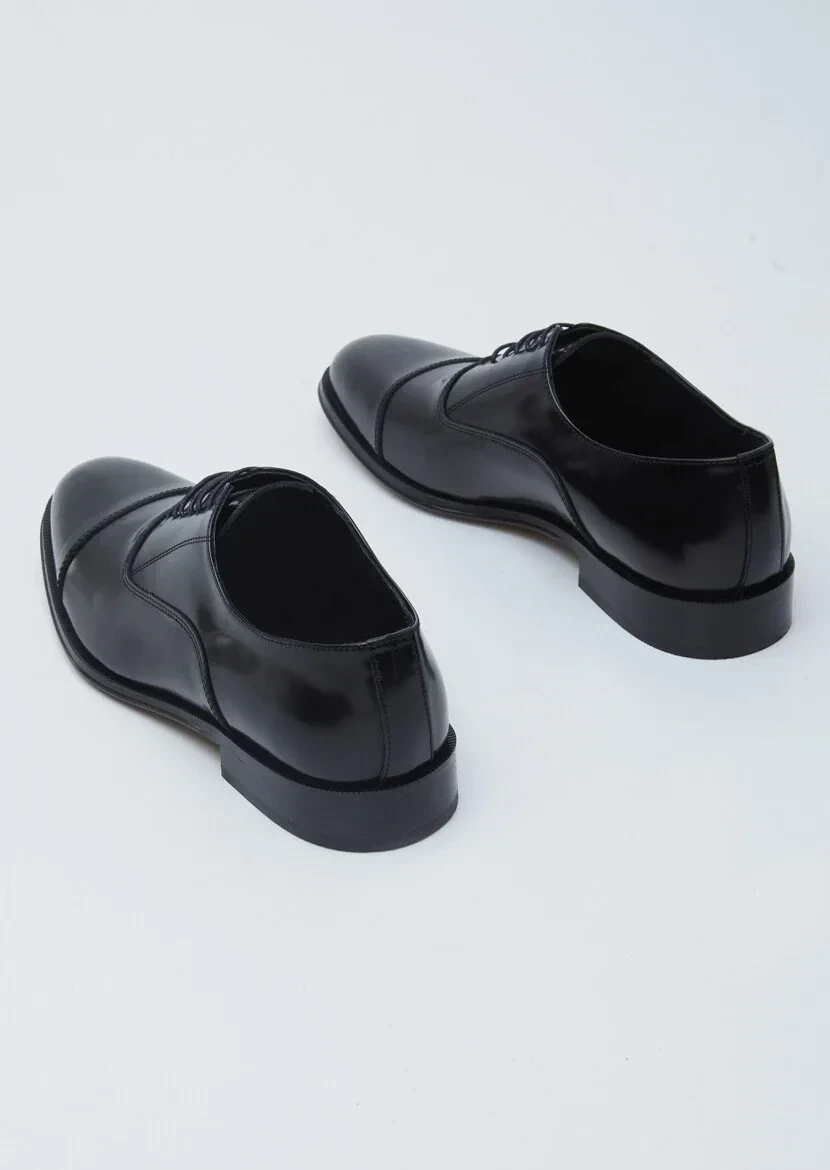 Black Leather Classical Shoes - 5