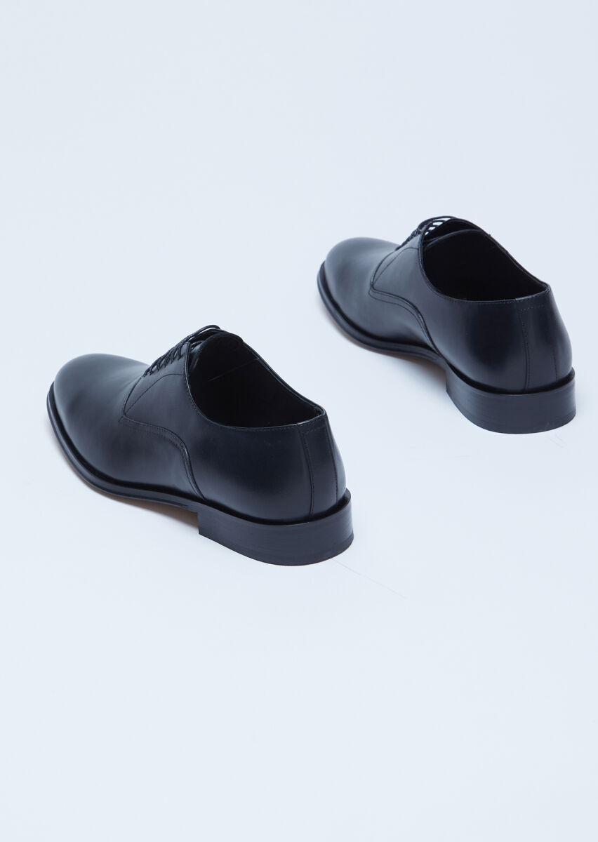 Black Leather Classical Shoes - 5
