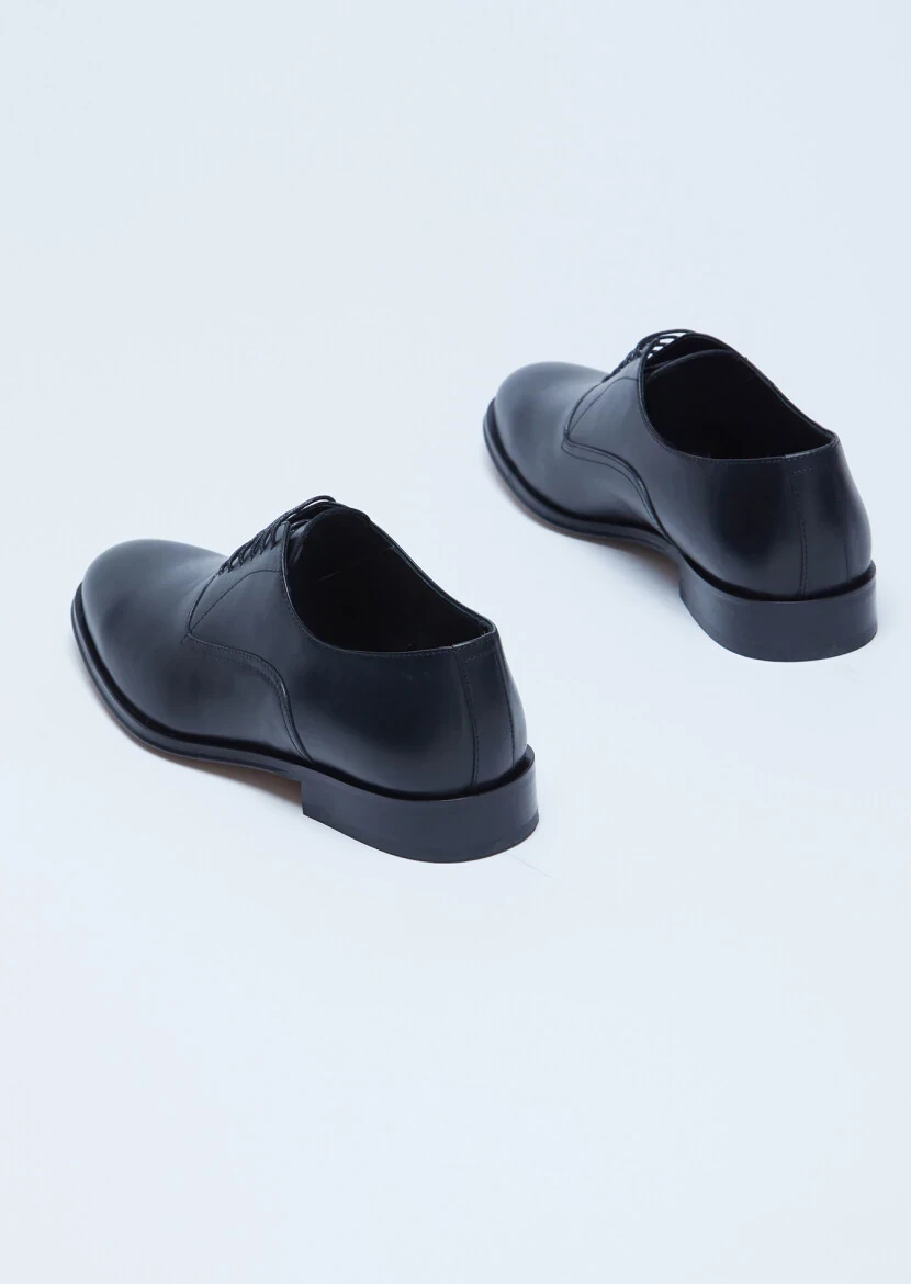 Black Leather Classical Shoes - 5