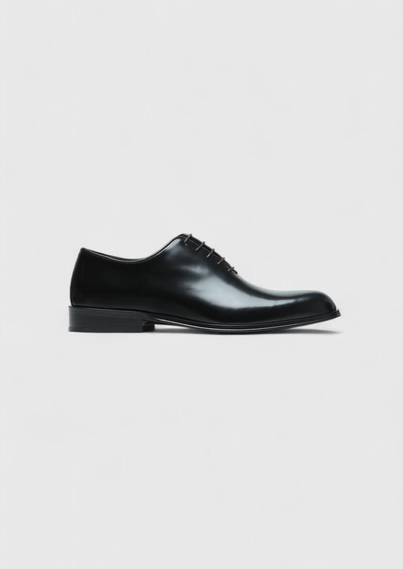 Black Leather Classical Shoes - 1