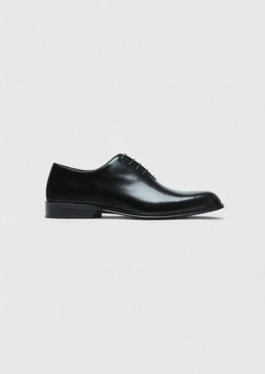 Black Leather Classical Shoes - 1