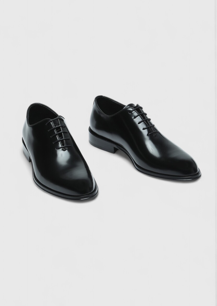 Black Leather Classical Shoes - 3