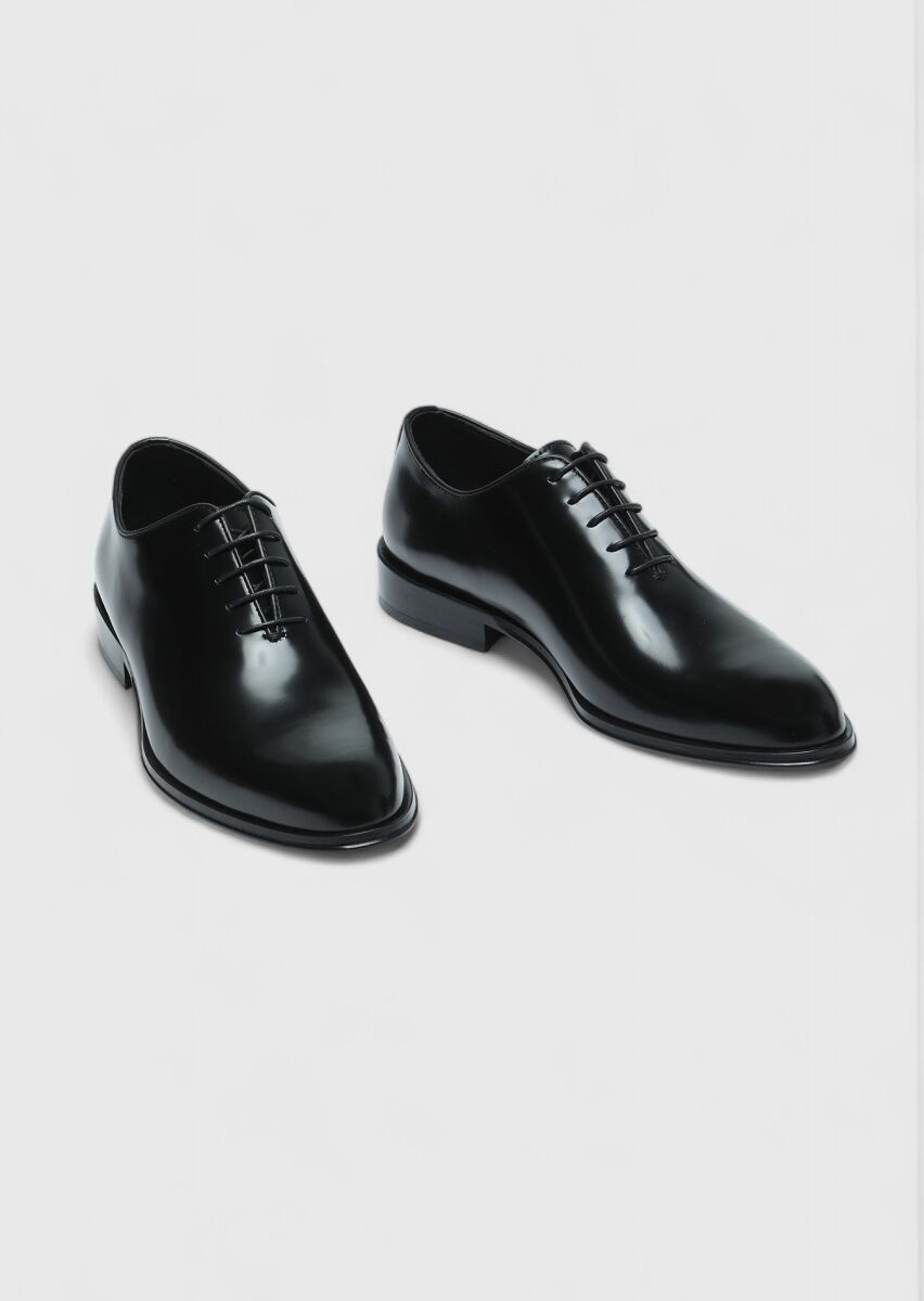 Black Leather Classical Shoes - 3