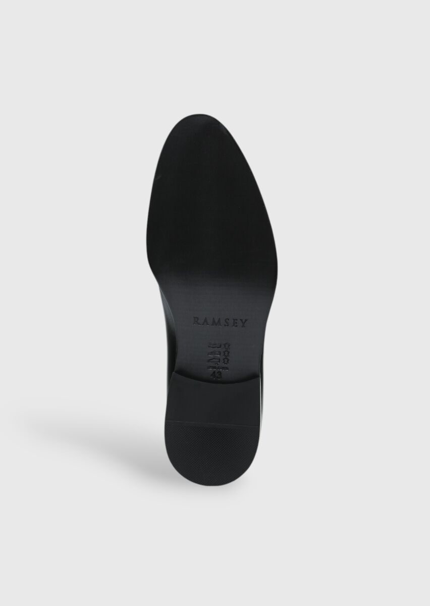 Black Leather Classical Shoes - 4