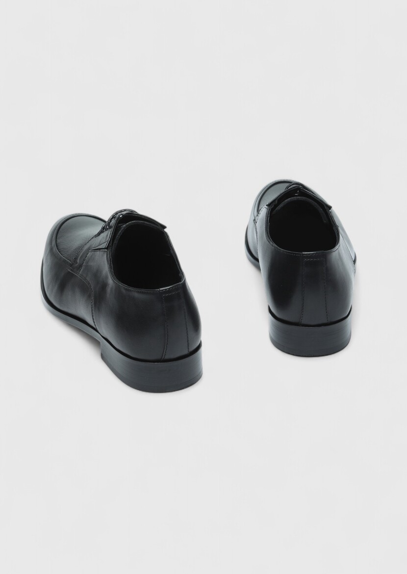 Black Leather Classical Shoes - 5