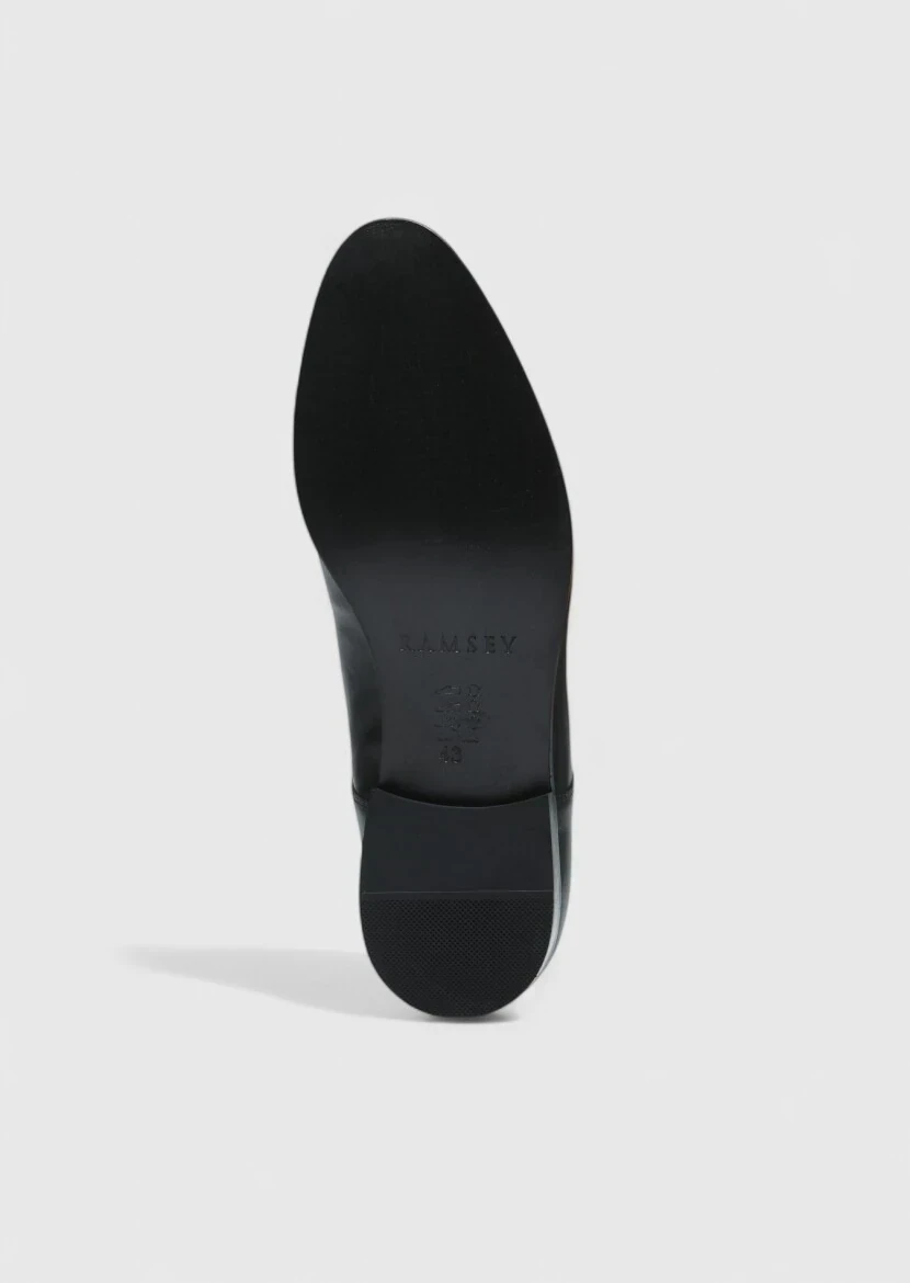 Black Leather Classical Shoes - 4