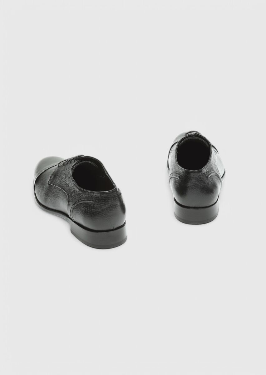 Black Leather Classical Shoes - 5