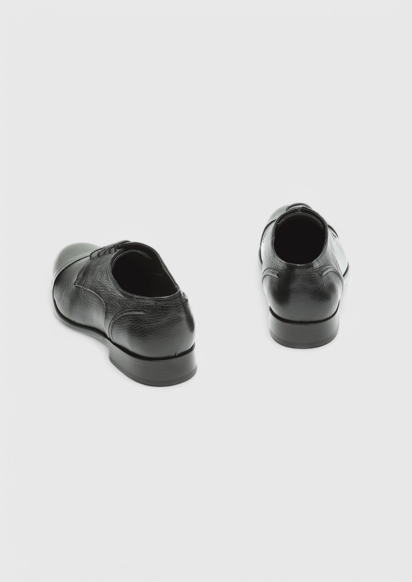 Black Leather Classical Shoes - 5