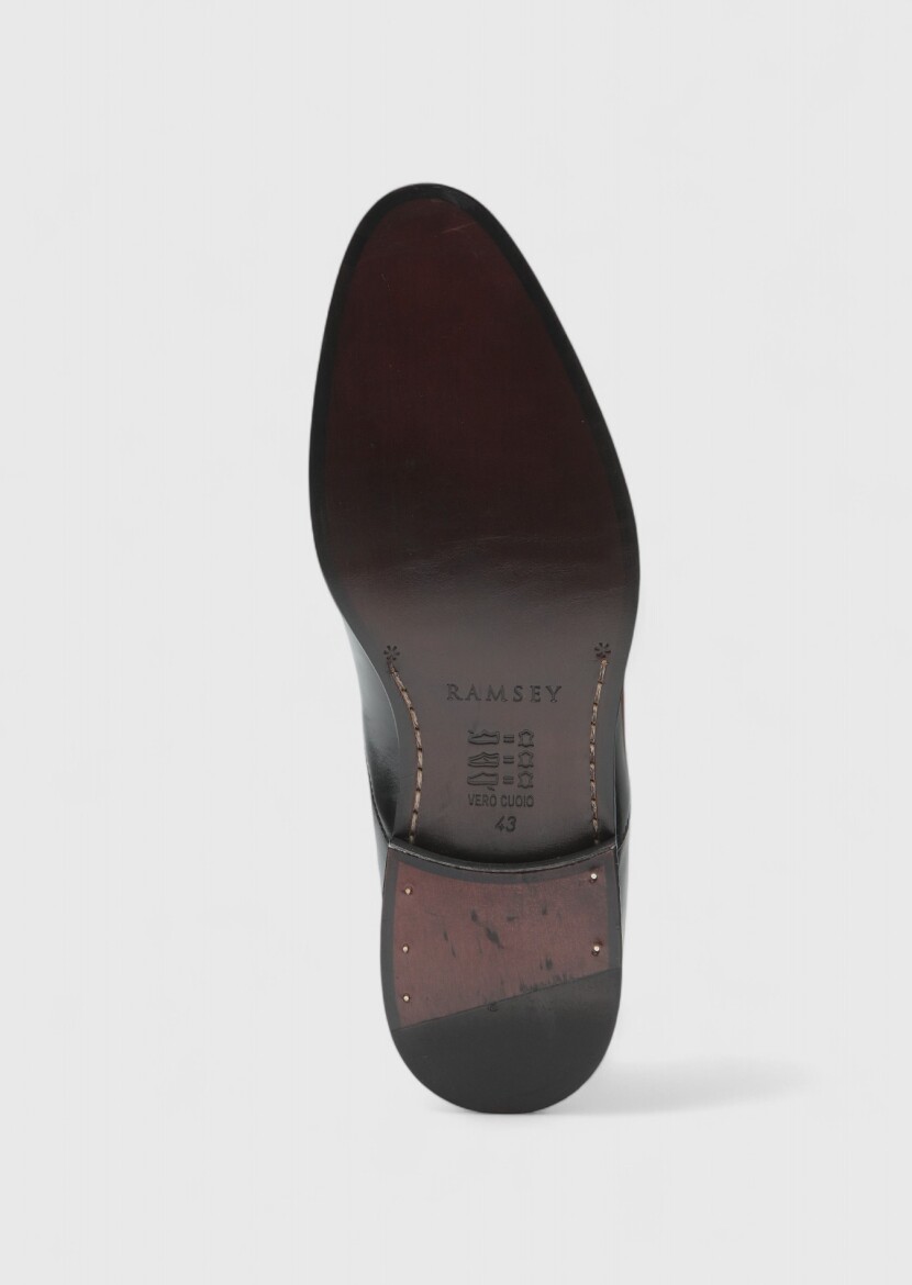 Black Leather Classical Shoes - 4