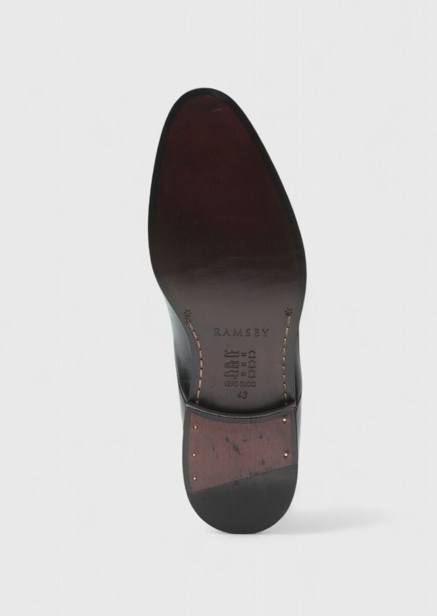 Black Leather Classical Shoes - 4