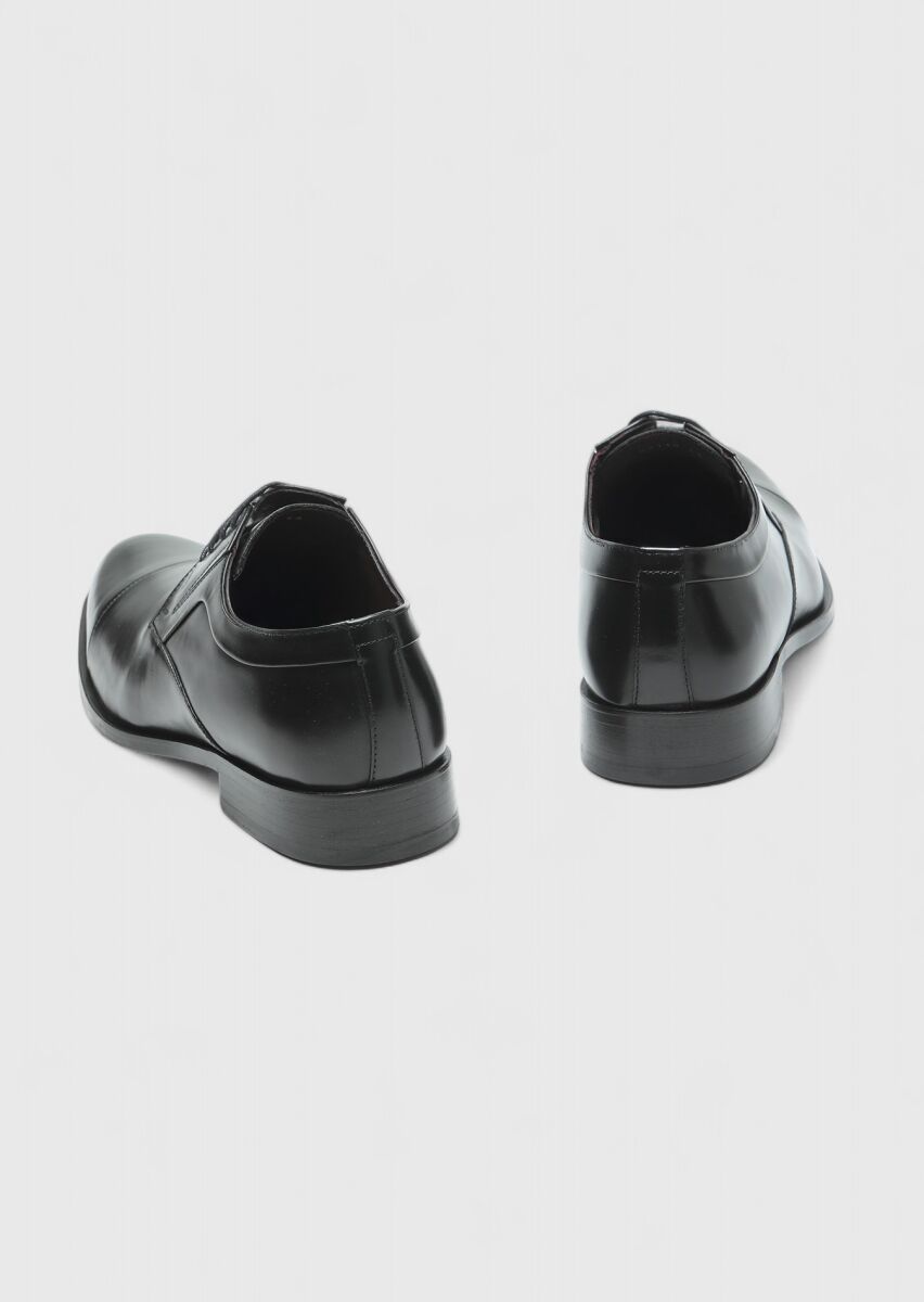 Black Leather Classical Shoes - 5