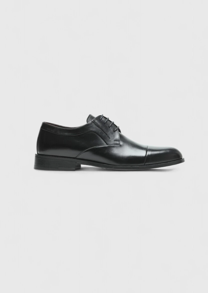 Black Leather Classical Shoes - 1