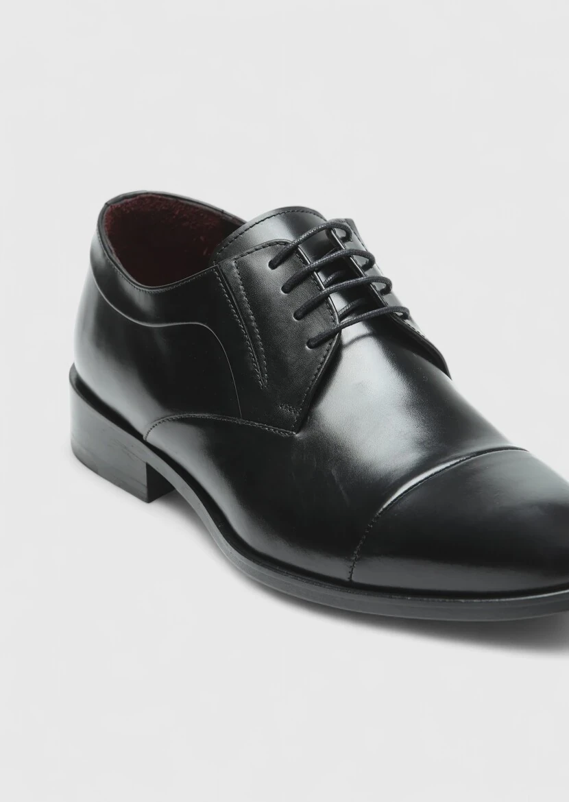 Black Leather Classical Shoes - 2