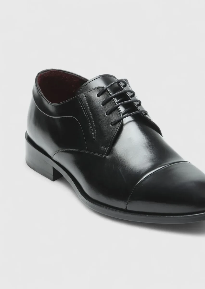 Black Leather Classical Shoes - 2