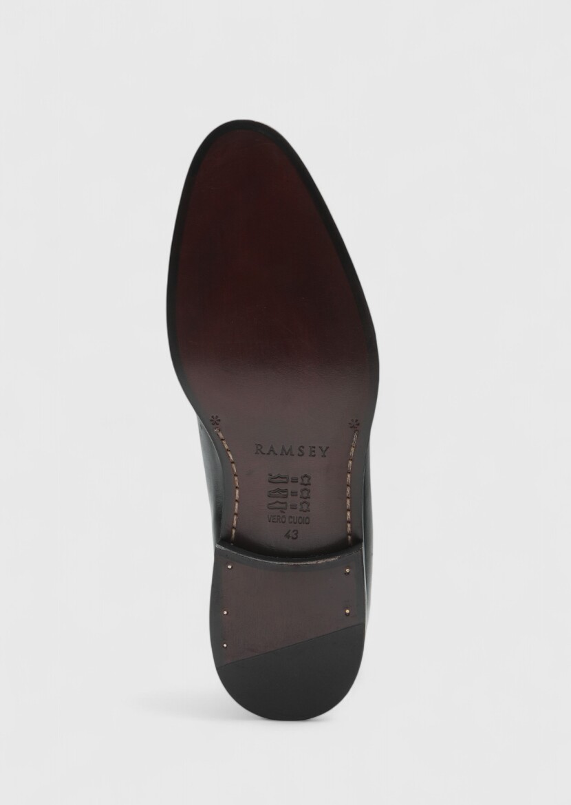Black Leather Classical Shoes - 4