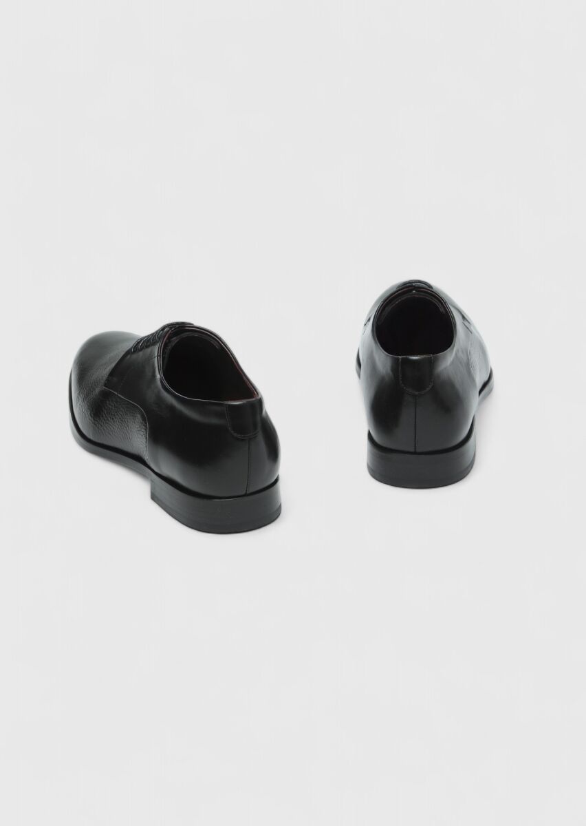 Black Leather Classical Shoes - 5