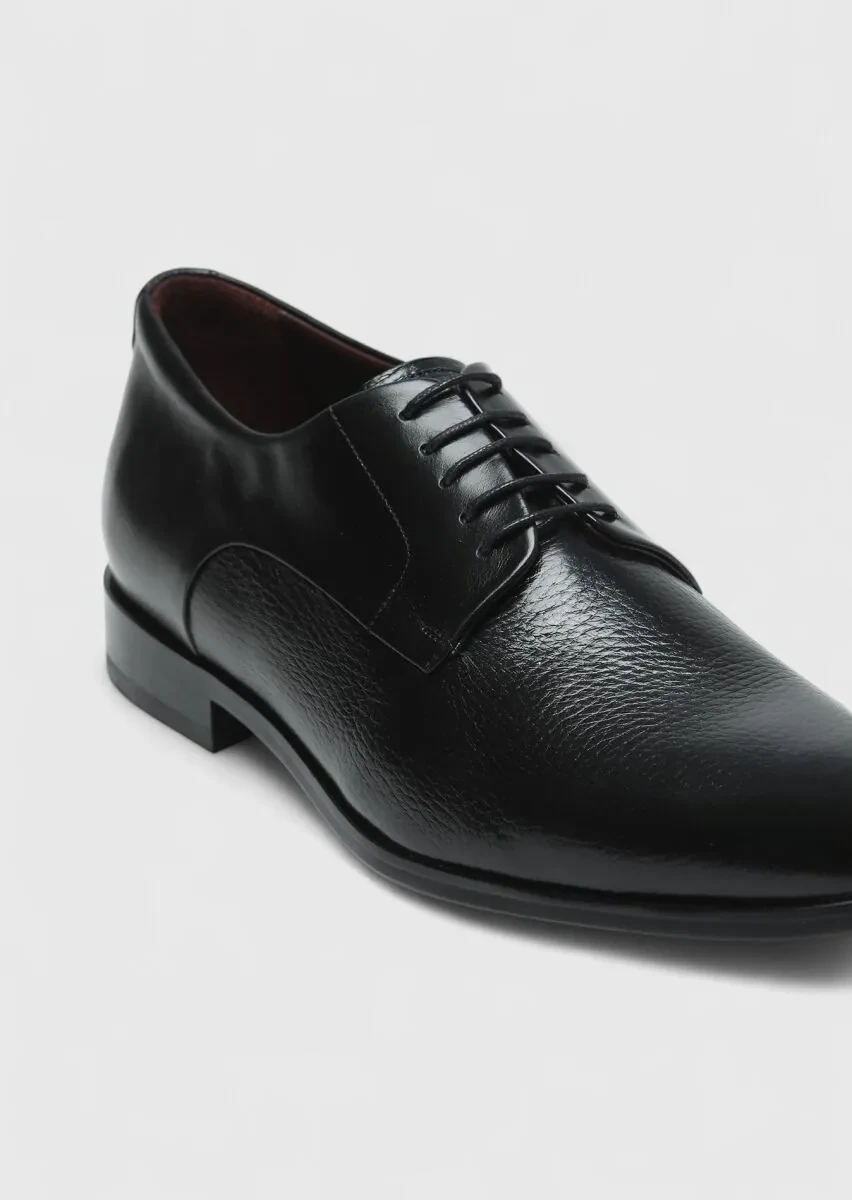 Black Leather Classical Shoes - 2