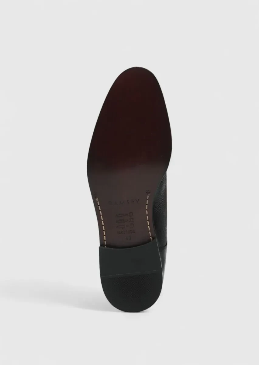 Black Leather Classical Shoes - 4