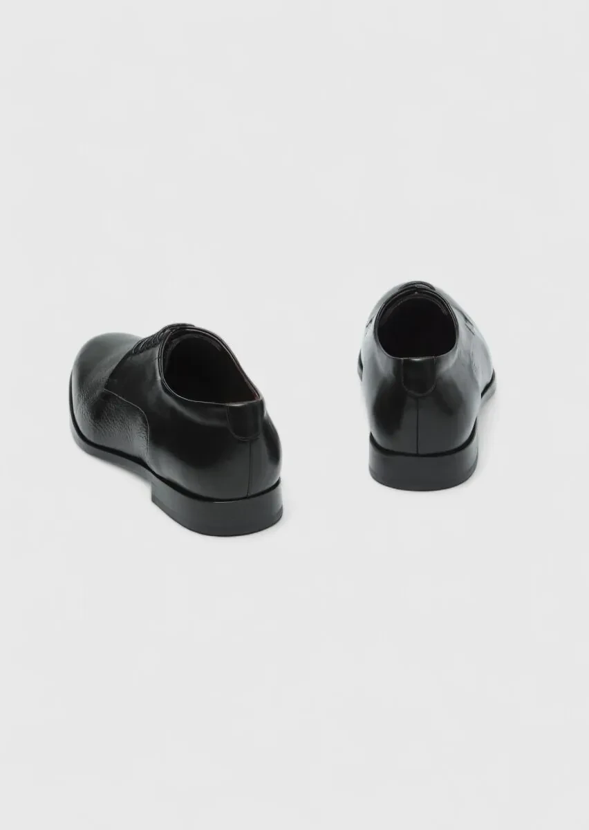 Black Leather Classical Shoes - 5