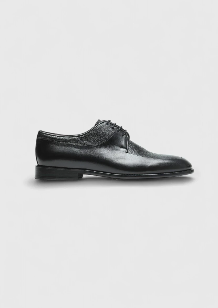 Black Leather Classical Shoes - 1