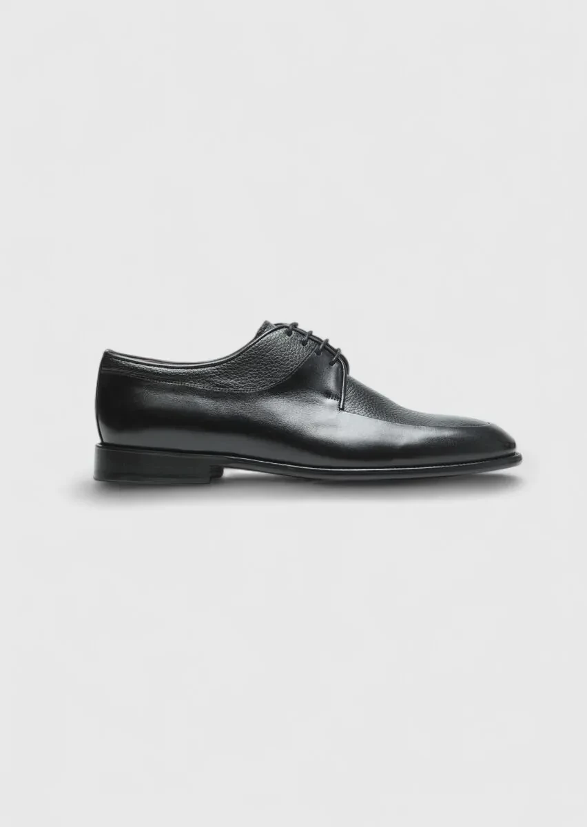 Black Leather Classical Shoes - 1