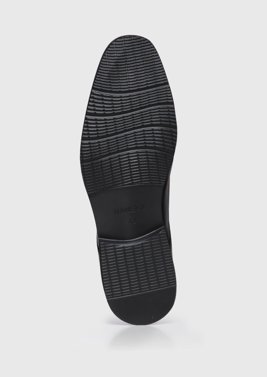 Black Leather Classical Shoes - 4