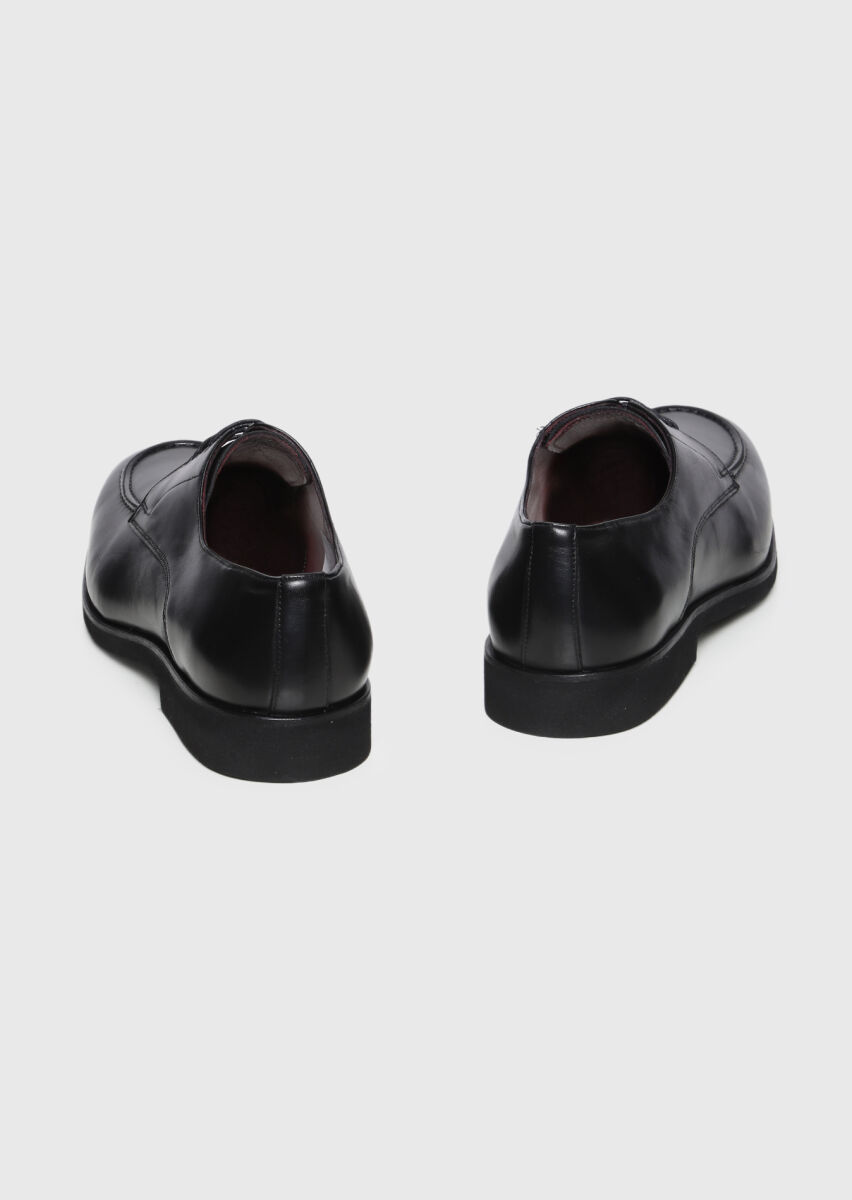 Black Leather Classical Shoes - 5