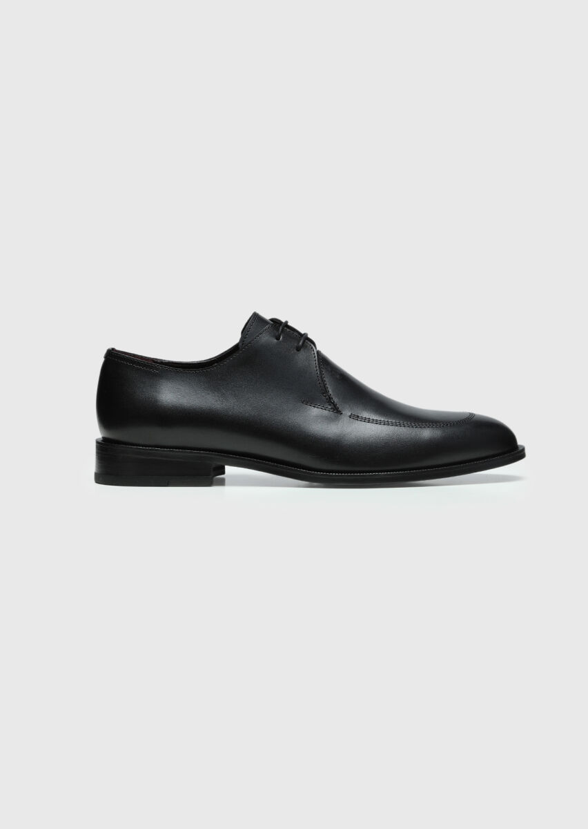 Black Leather Classical Shoes - 1