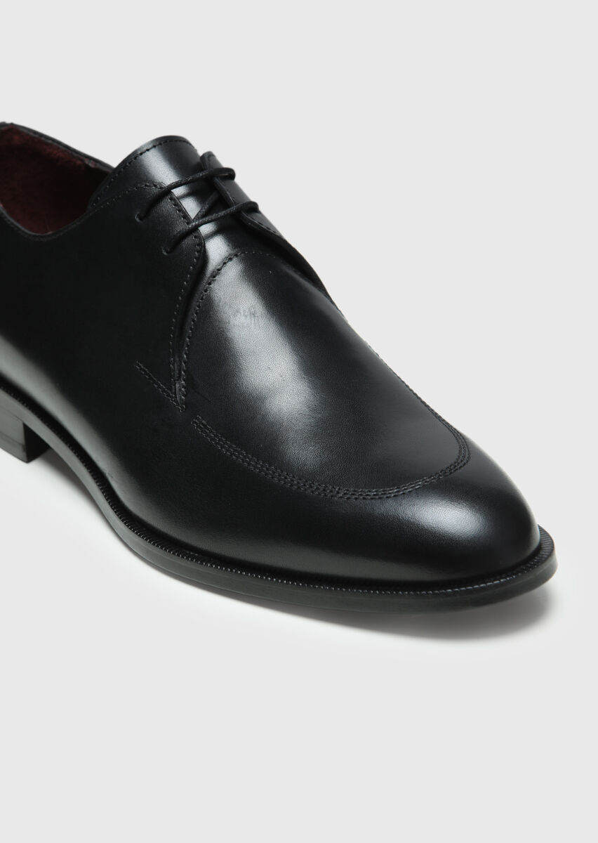 Black Leather Classical Shoes - 2