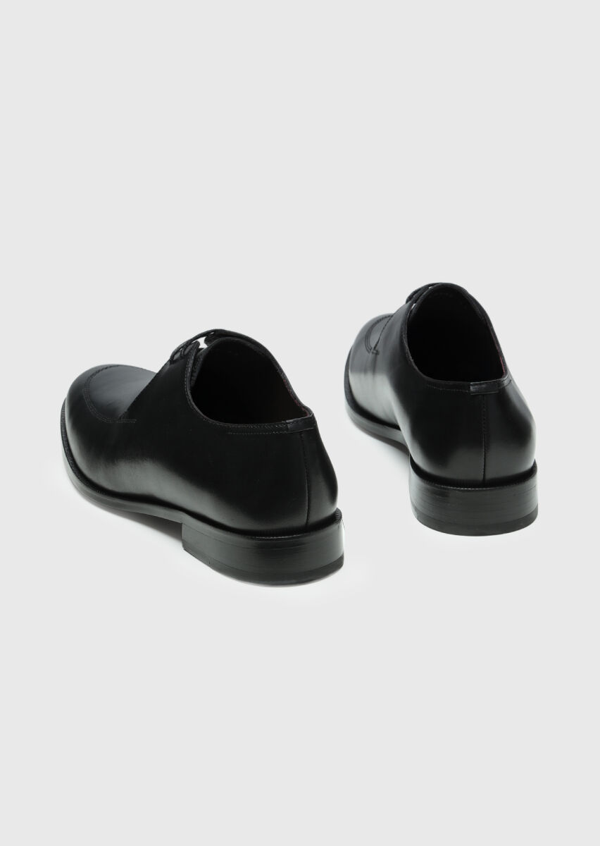 Black Leather Classical Shoes - 5