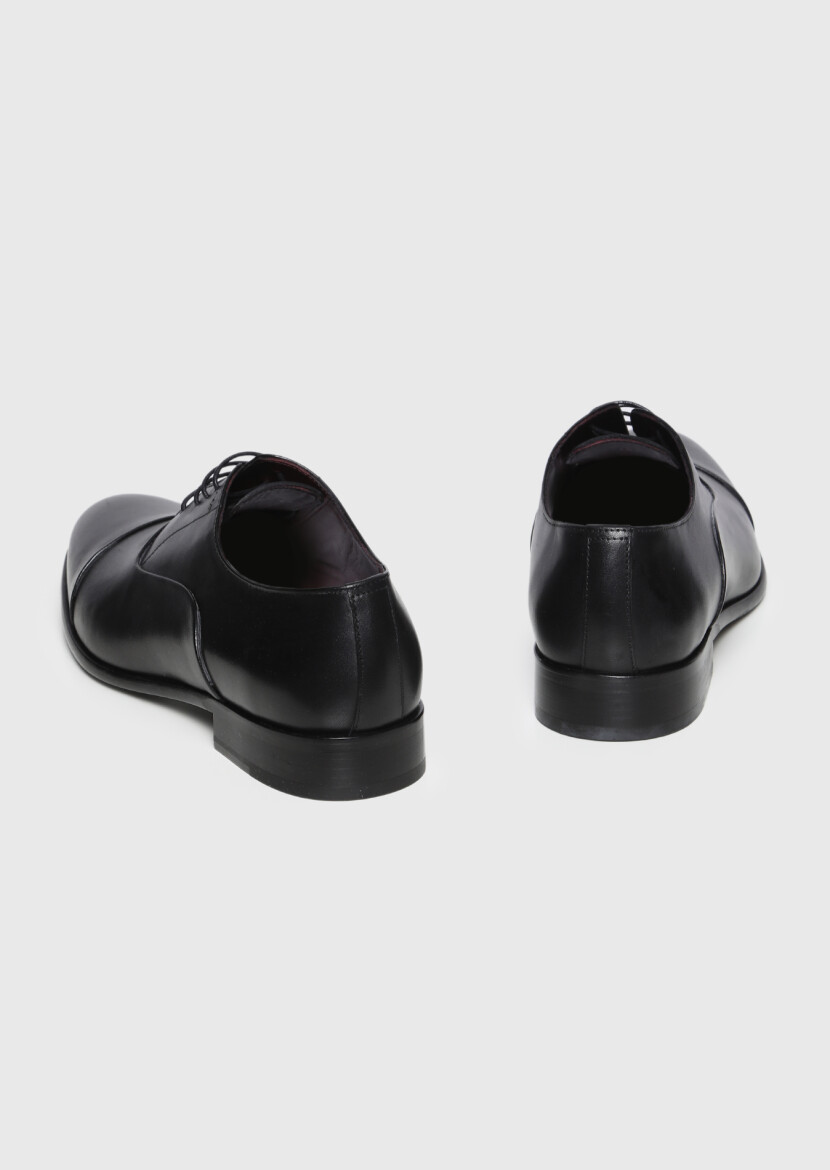 Black Leather Classical Shoes - 5