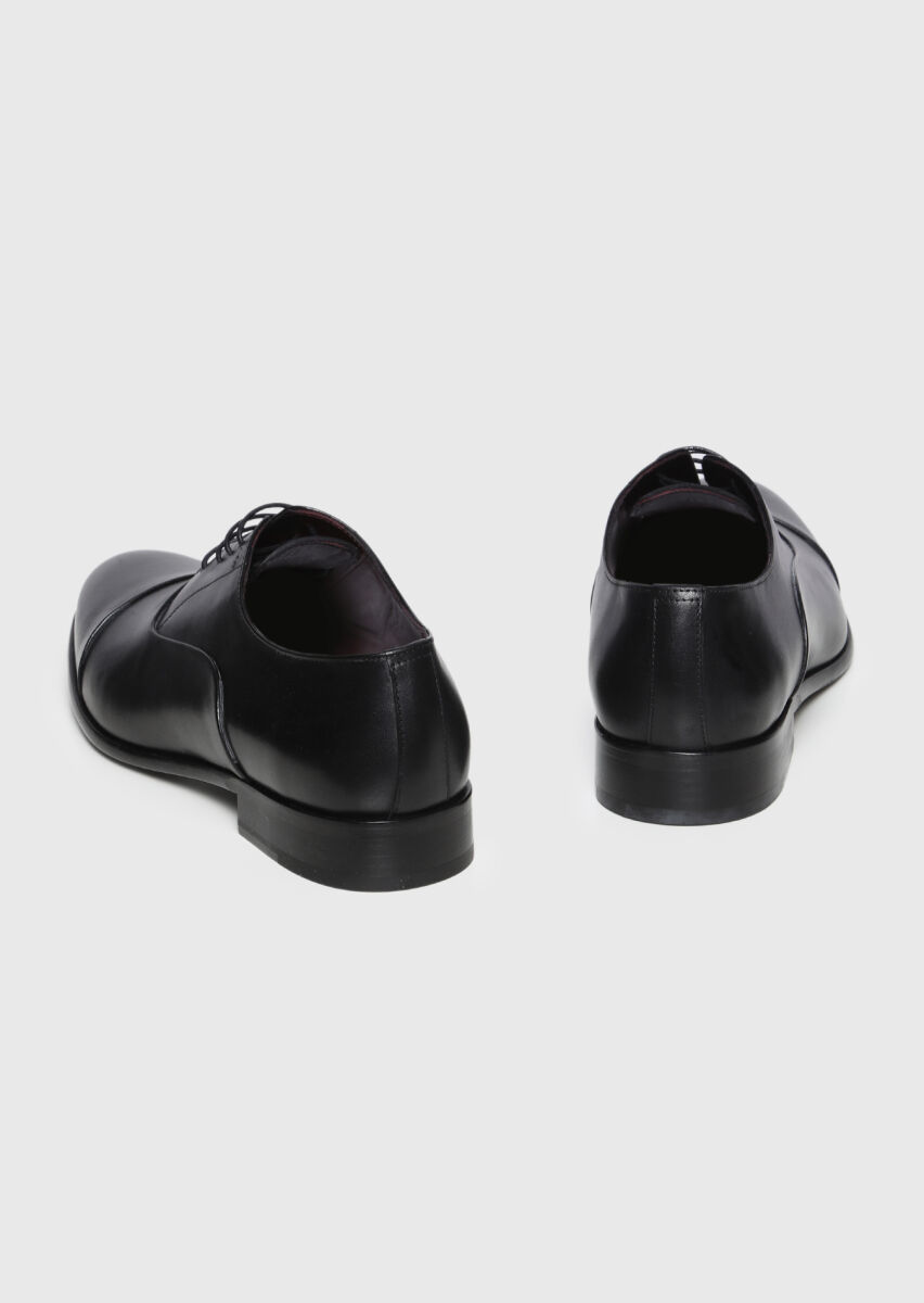 Black Leather Classical Shoes - 5