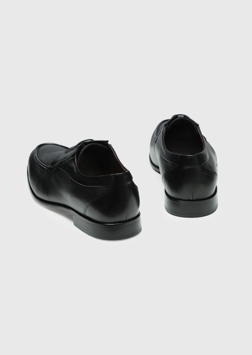 Black Leather Classical Shoes - 5