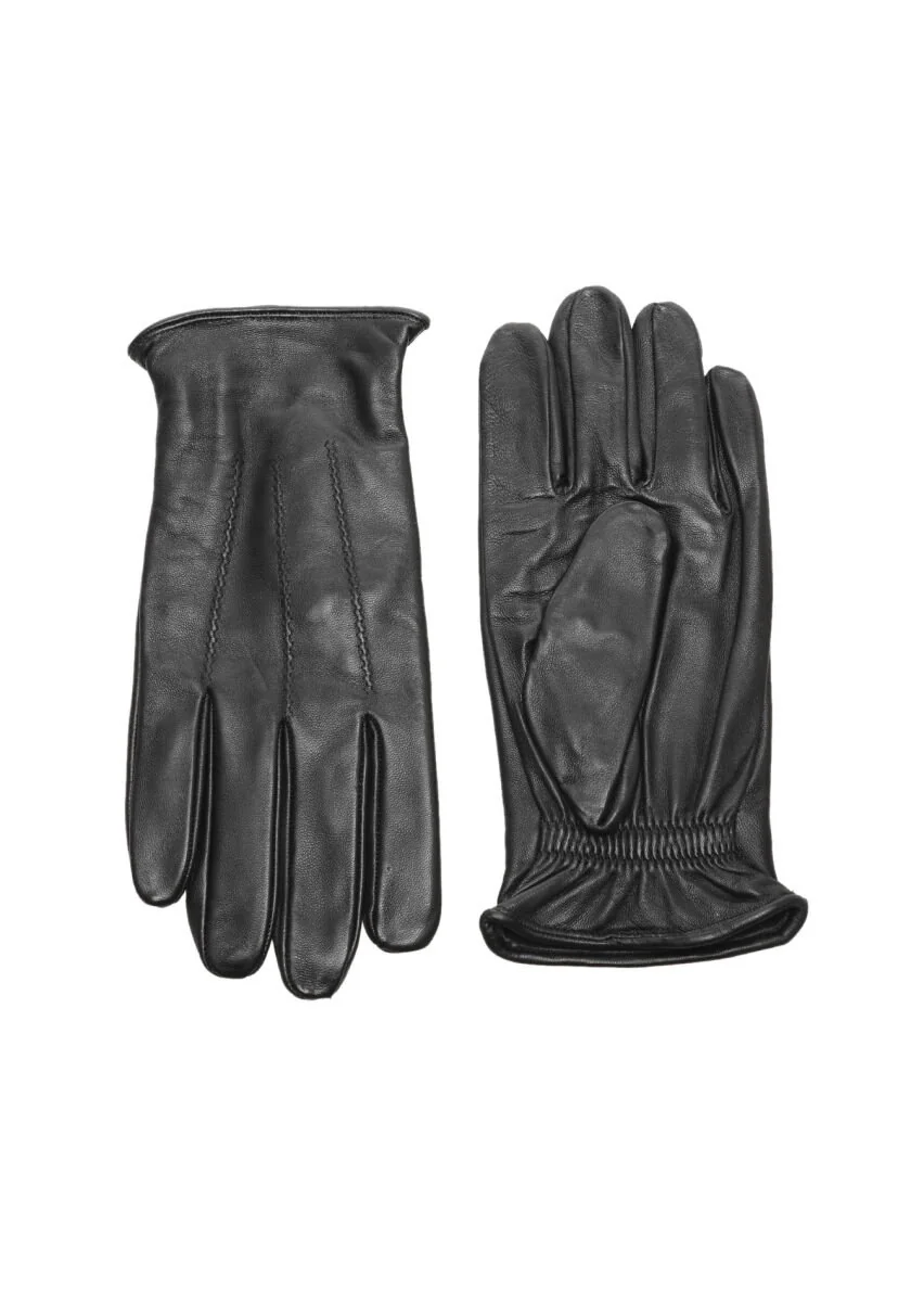Black Leather Glove - 1