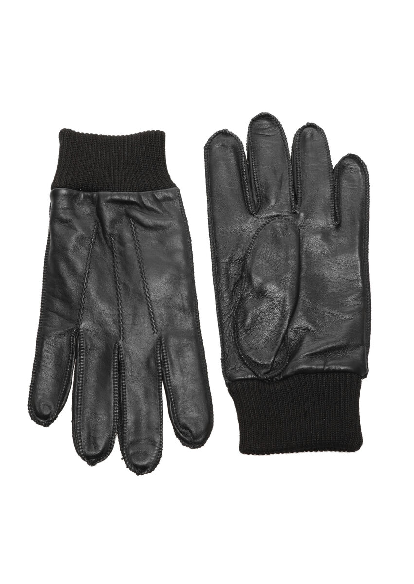 Black Leather Glove - 1