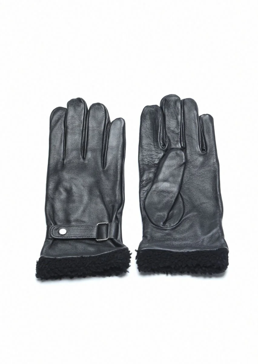 Black Leather Glove - 1